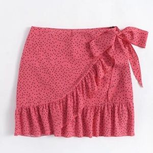 Ruffle wrap skirt